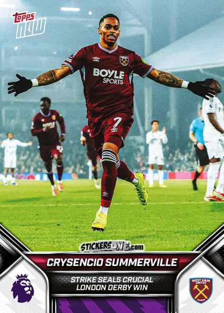 Cromo Crysencio Summerville - Now English Premier League 2025-2026
 n. 154 - Topps