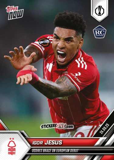 Sticker Igor Jesus - Now Uefa Europa League 2025-2026 n. 1 - Topps