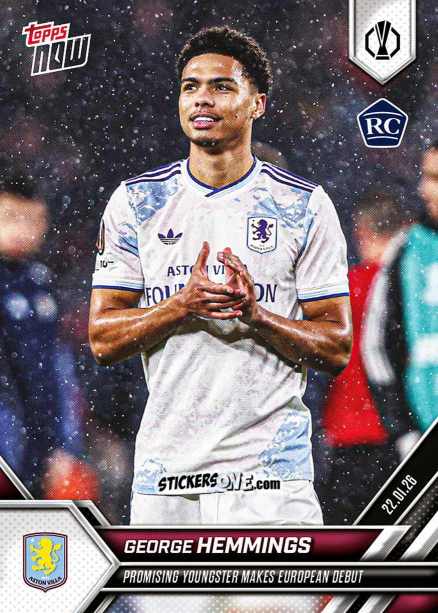 Figurina George Hemmings - Now Uefa Europa League 2025-2026 n. 15 - Topps