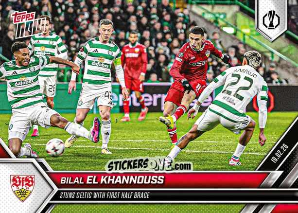 Sticker Bilal El Khannouss - Now Uefa Europa League 2025-2026 n. 20 - Topps