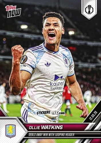 Figurina Ollie Watkins - Now Uefa Europa League 2025-2026 n. 22 - Topps