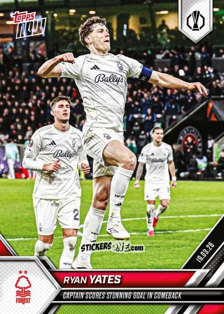 Figurina Ryan Yates - Now Uefa Europa League 2025-2026 n. 23 - Topps
