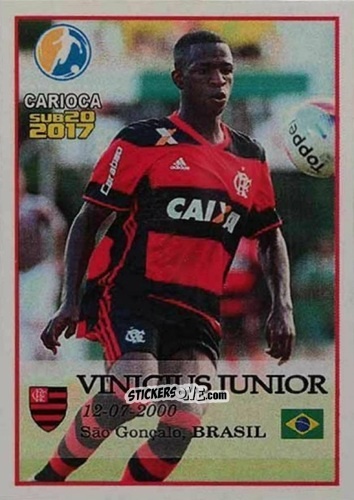Cromo Vinicius Junior (In Action) - Campeonato Carioca Sub20 2017 n. 10 - Abril