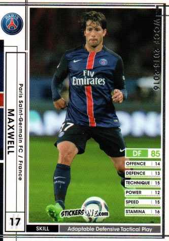 Sticker Maxwell - Sega World Club Champion Football 2015-2016
 n. 84 - Panini