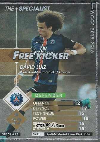 Figurina David Luiz - Sega World Club Champion Football 2015-2016
 n. SPE05 - Panini