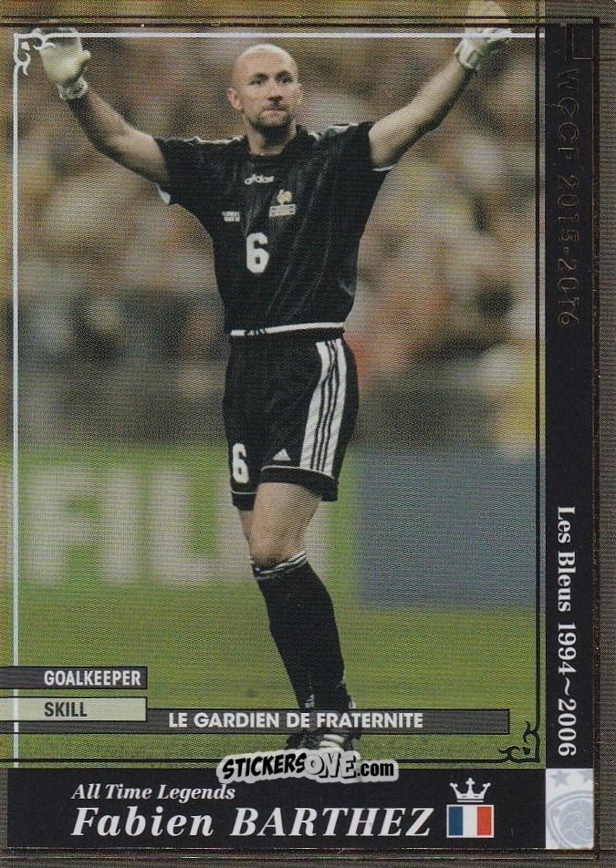 Figurina Fabien Barthez - Sega World Club Champion Football 2015-2016 V2.0 n. ATLE4 - Panini