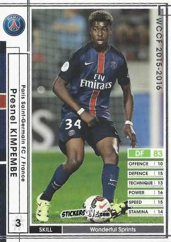 Figurina Presnel Kimpembe - Sega World Club Champion Football 2015-2016 v3.0
 n. A21 - Panini