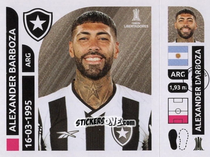 Figurina Alexander Barboza - Conmebol Libertadores 2025 n. BOT5 - Panini