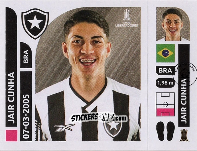 Figurina Jair Cunha - Conmebol Libertadores 2025 n. BOT7 - Panini