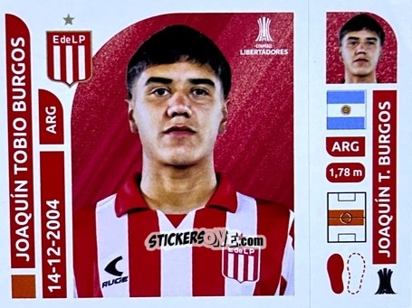 Figurina Joaquín Tobio Burgos - Conmebol Libertadores 2025 n. ESA13 - Panini