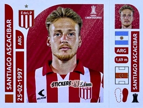 Figurina Santiago Ascacíbar - Conmebol Libertadores 2025 n. ESA14 - Panini