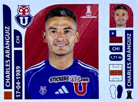 Sticker Charles Aránguiz - Conmebol Libertadores 2025 n. UNC13 - Panini
