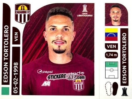 Cromo Edson Tortolero - Conmebol Libertadores 2025 n. CAV14 - Panini