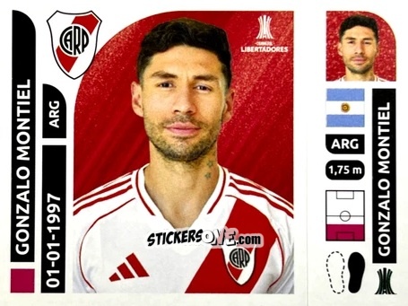 Cromo Gonzalo Montiel - Conmebol Libertadores 2025 n. RIA4 - Panini