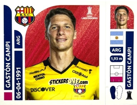 Cromo Gastón Campi - Conmebol Libertadores 2025 n. BAE7 - Panini