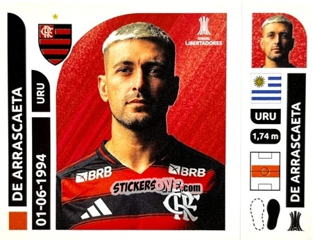 Cromo Giorgian de Arrascaeta - Conmebol Libertadores 2025 n. FLB8 - Panini