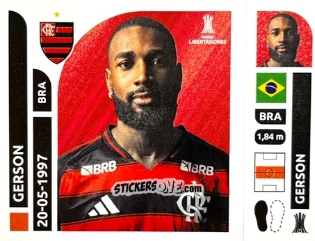 Sticker Gerson - Conmebol Libertadores 2025 n. FLB12 - Panini