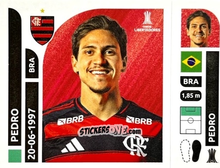 Cromo Pedro - Conmebol Libertadores 2025 n. FLB17 - Panini