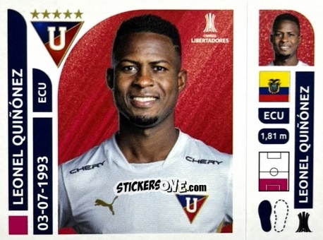 Figurina Leonel Quiñónez - Conmebol Libertadores 2025 n. LDE4 - Panini