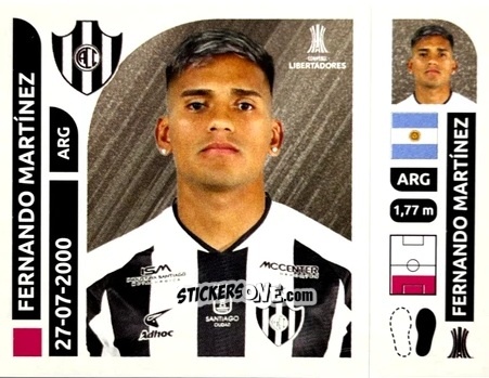 Cromo Fernando Martínez - Conmebol Libertadores 2025 n. CEA3 - Panini