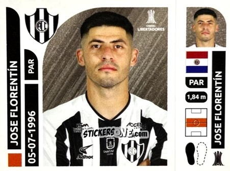 Cromo José Florentín - Conmebol Libertadores 2025 n. CEA12 - Panini