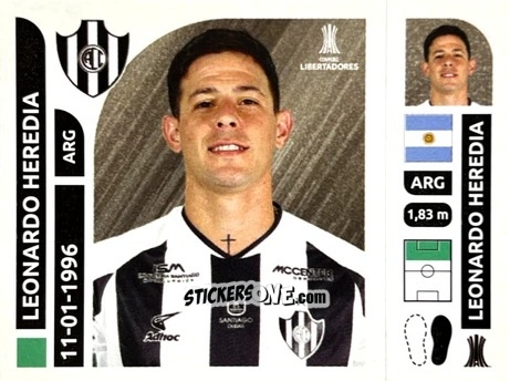 Cromo Leonardo Heredia - Conmebol Libertadores 2025 n. CEA16 - Panini