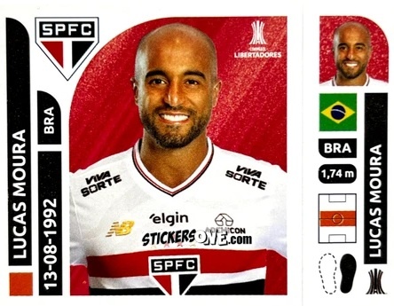 Sticker Lucas Moura - Conmebol Libertadores 2025 n. SAB10 - Panini