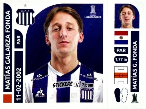 Cromo Matías Galarza Fonda - Conmebol Libertadores 2025 n. TAA11 - Panini