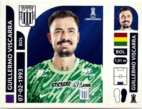 Figurina Guillermo Viscarra - Conmebol Libertadores 2025 n. ALP3 - Panini