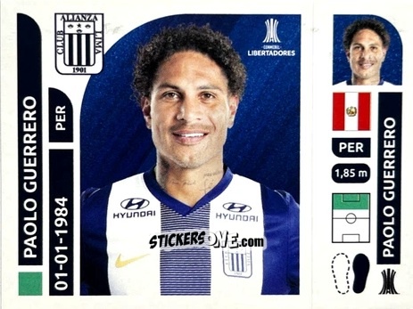 Cromo Paolo Guerrero - Conmebol Libertadores 2025 n. ALP17 - Panini