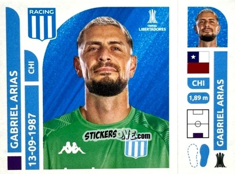 Cromo Gabriel Arias - Conmebol Libertadores 2025 n. RAA3 - Panini