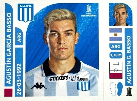 Cromo Agustín García Basso - Conmebol Libertadores 2025 n. RAA4 - Panini