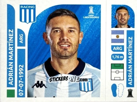 Cromo Adrián Martínez - Conmebol Libertadores 2025 n. RAA15 - Panini