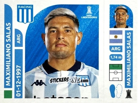 Cromo Maximiliano Salas - Conmebol Libertadores 2025 n. RAA17 - Panini