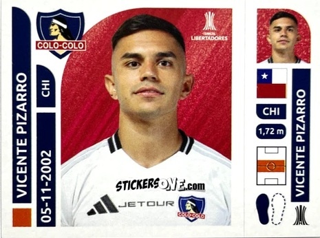 Sticker Vicente Pizarro - Conmebol Libertadores 2025 n. COC11 - Panini