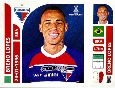 Sticker Breno Lopes - Conmebol Libertadores 2025 n. FOB13 - Panini