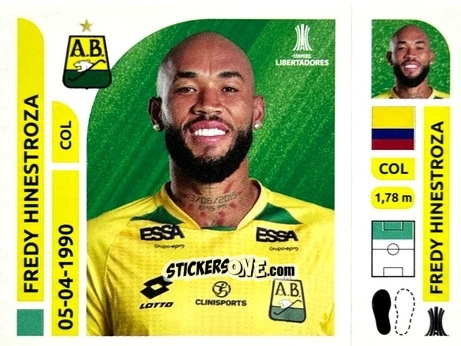 Cromo Fredy Hinestroza - Conmebol Libertadores 2025 n. ABC16 - Panini