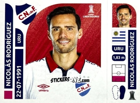 Cromo Nicolás Rodríguez - Conmebol Libertadores 2025 n. NAU5 - Panini