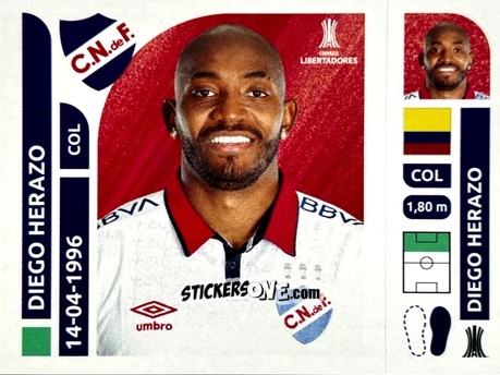 Cromo Diego Herazo - Conmebol Libertadores 2025 n. NAU13 - Panini