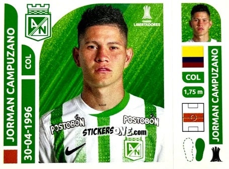 Cromo Jorman Campuzano - Conmebol Libertadores 2025 n. ATC12 - Panini
