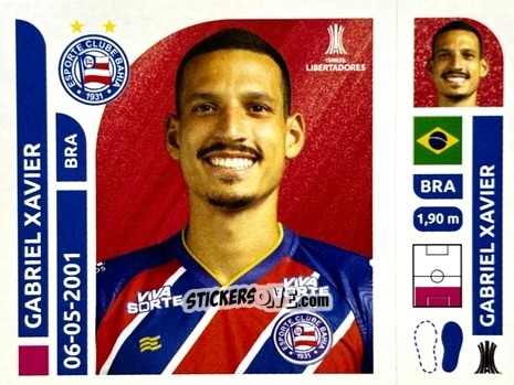 Figurina Gabriel Xavier - Conmebol Libertadores 2025 n. BAB5 - Panini