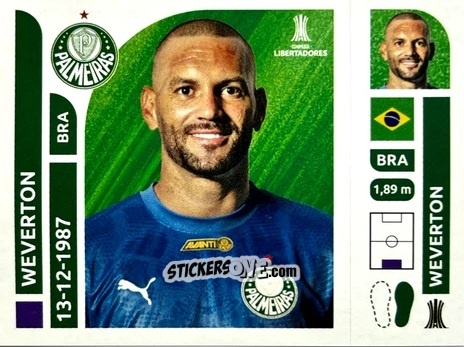 Cromo Weverton - Conmebol Libertadores 2025 n. PAB2 - Panini