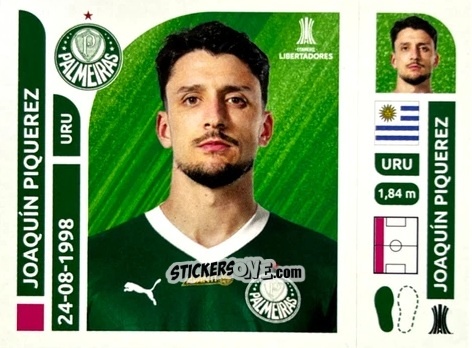 Sticker Joaquín Piquerez - Conmebol Libertadores 2025 n. PAB7 - Panini