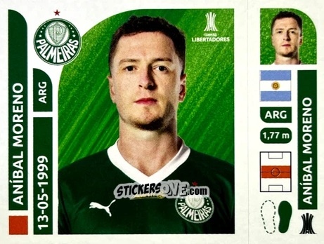 Sticker Aníbal Moreno - Conmebol Libertadores 2025 n. PAB8 - Panini