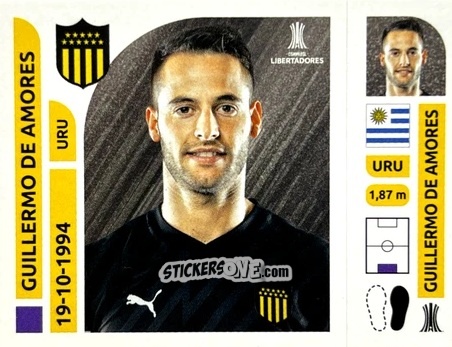 Cromo Guillermo de Amores - Conmebol Libertadores 2025 n. PEU2 - Panini