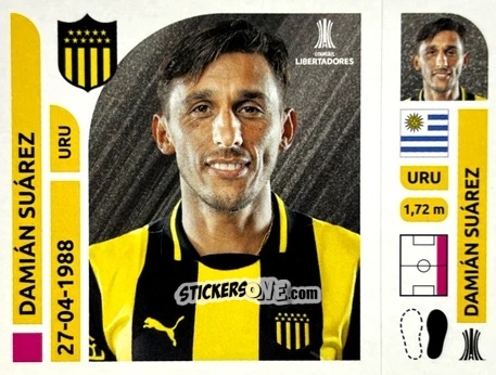 Cromo Damián Suárez - Conmebol Libertadores 2025 n. PEU4 - Panini