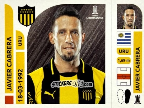 Cromo Javier Cabrera - Conmebol Libertadores 2025 n. PEU12 - Panini