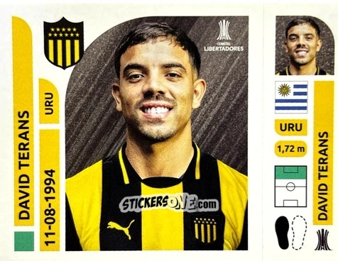 Figurina David Terans - Conmebol Libertadores 2025 n. PEU14 - Panini