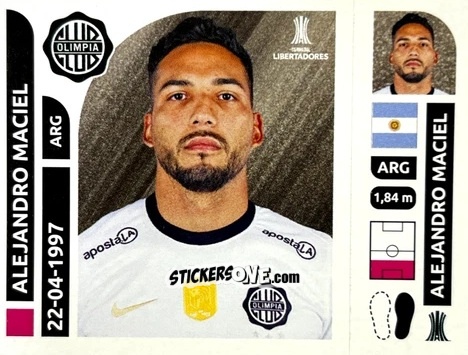 Cromo Alejandro Maciel - Conmebol Libertadores 2025 n. OLP4 - Panini