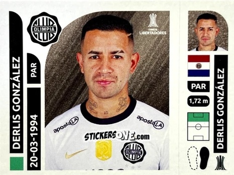 Cromo Derlis González - Conmebol Libertadores 2025 n. OLP12 - Panini